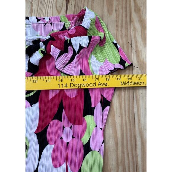 CDW Creative Design Works Inc. Top Blouse Pink Tones Flowers Womens Size Large - Picture 10 of 10